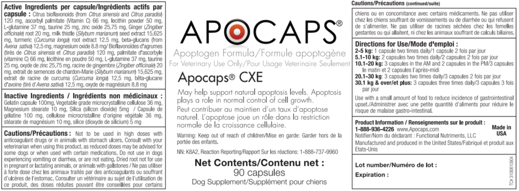Apocaps CXE Label